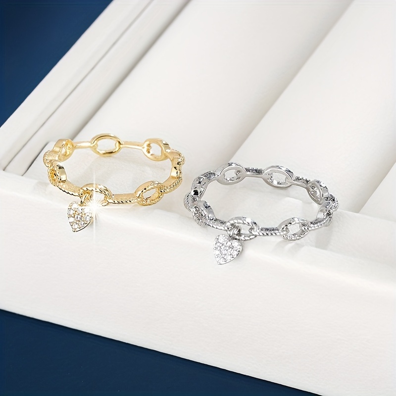 Chain Love Set with Zirconia Ring